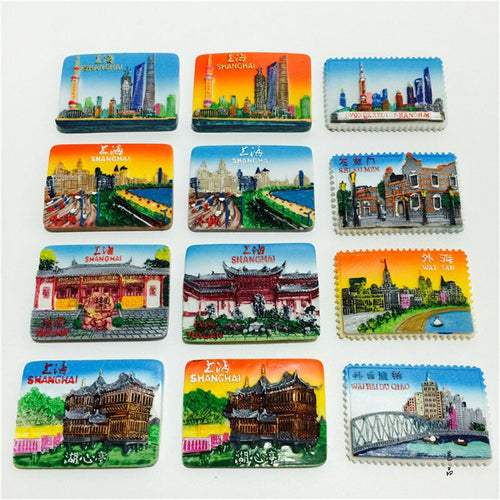 12pcs/set Shanghai China Refrigerator Magnetic Stickers