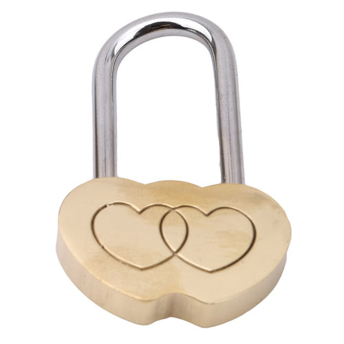 Ellenmar Heart-shaped Locks Couple Lovers Lock Marriage Wedding Padlock Travel Supplies Souvenirs but No Key