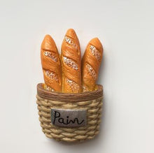 Load image into Gallery viewer, France Paper Bag Of Coarse Grains 3D Resin Fridge Magnets