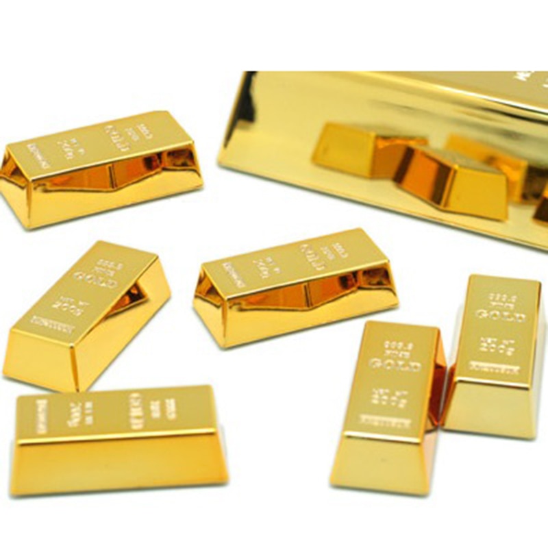 Gold Brick Shape Refrigerator Magnets